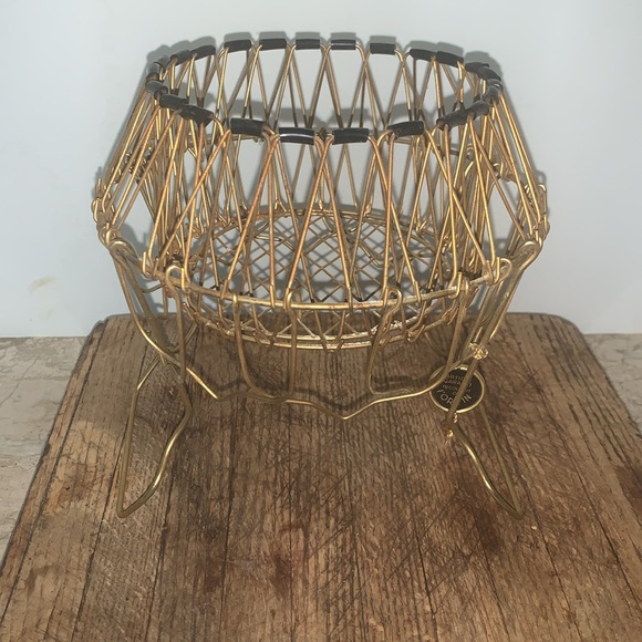 Vintage Original French “ MAGIC BASKET” gold wire 1950’s - Picture 4 of 8